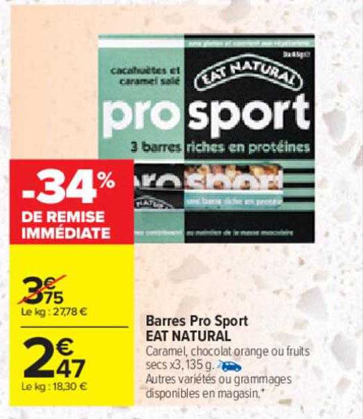 barres pro sport eat natural