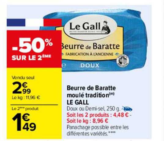 beurre de baratte moulé tradition le gall