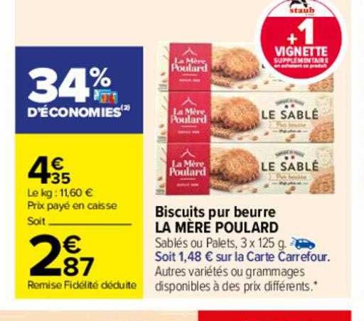 biscuits pur beurre la mère poulard