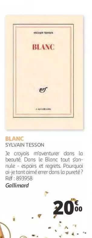 blanc - sylvain tesson