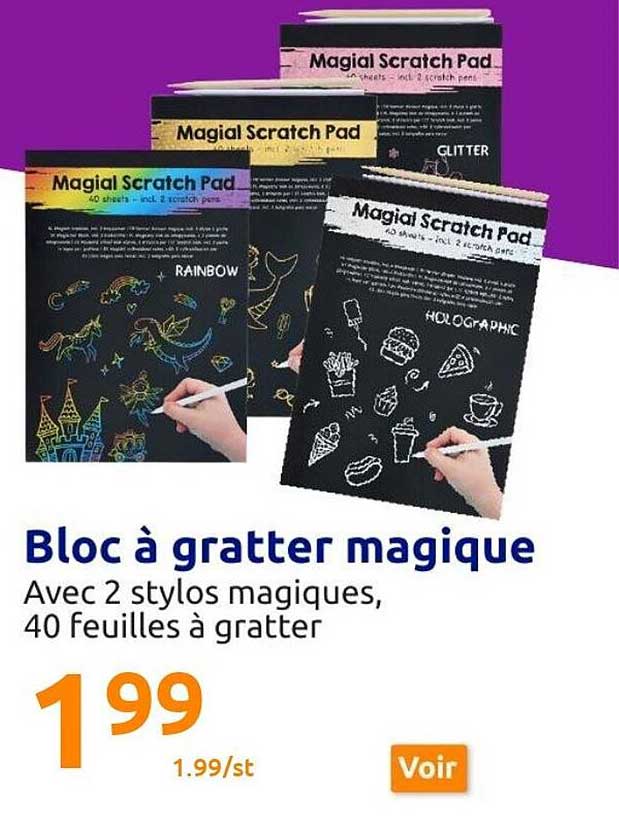 Bloc à Gratter Magique