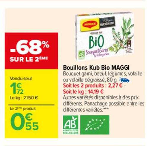 Bouillons Kub Bio Maggi
