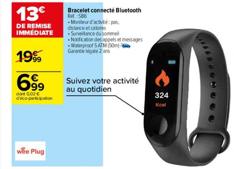 bracelet connecté bluetooth wee plug