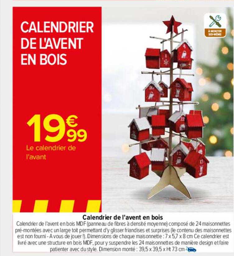 calendrier de l'avent en bois