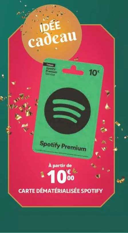 carte dématérialisée spotify