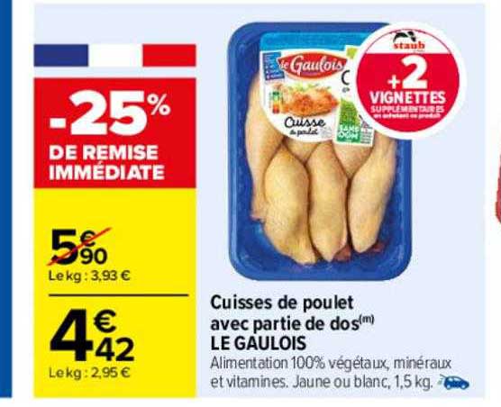 Cuisses De Poulet Avec Partie De Dos Le Gaulois