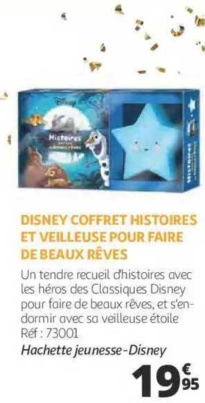 disney coffret histoires et veilleuse pour faire de beaux rêves