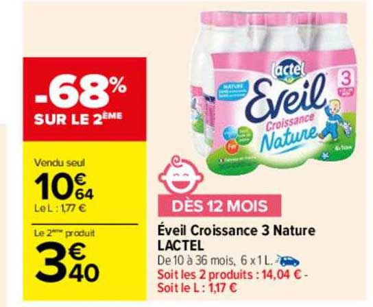éveil Croissance 3 Nature Lactel