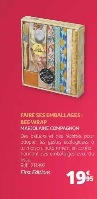 faire ses emballages bee wrap - marjolaine compagnon
