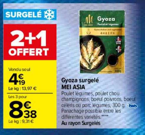 gyoza surgelé mei asia