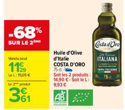 huile d'olives d'italie costa d'oro