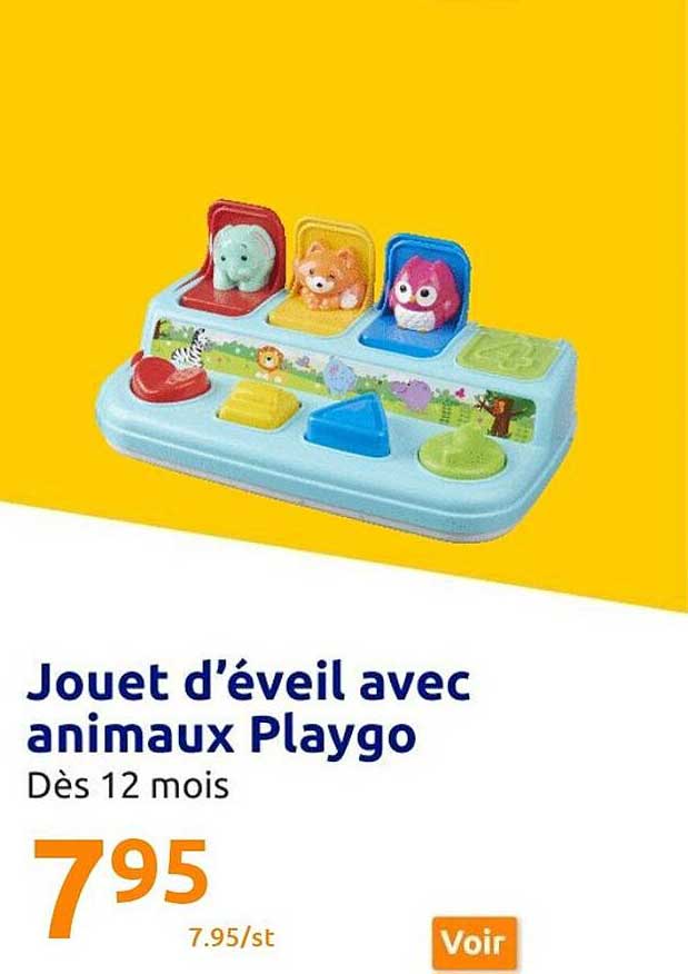 jouet d'éveil avec animaux playgo