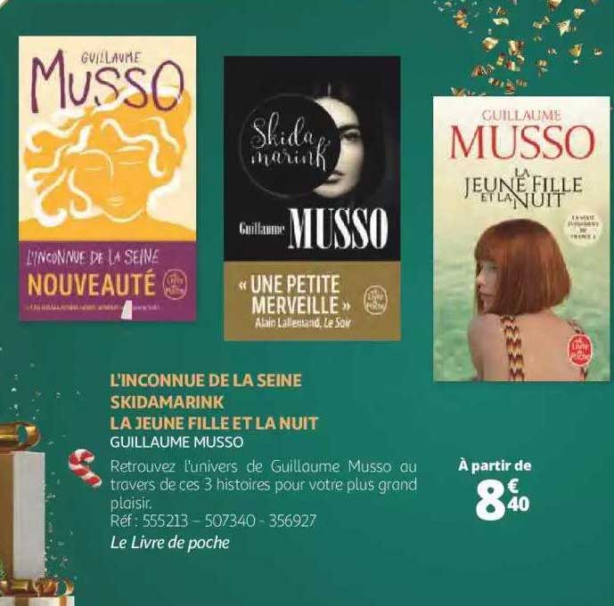 l'inconnue de la seine skidamarink la jeune fille et la nuit - guillaume musso