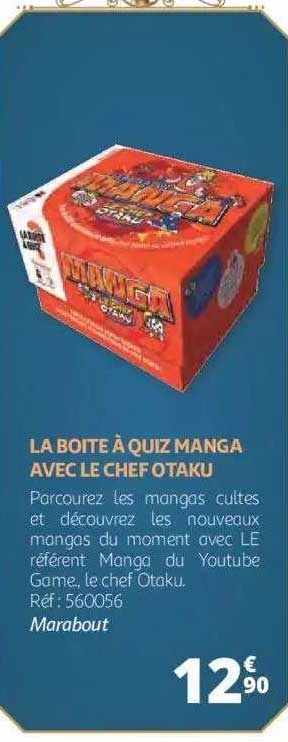 la boîte à quiz manga avec le chef otaku