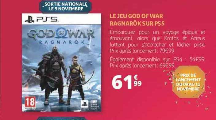 le jeu god of war ragnarök sur ps5
