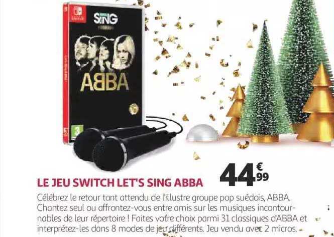 le jeu switch let's sing abba