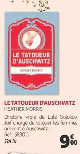 le tatoueur d'auschwitz - heather morris