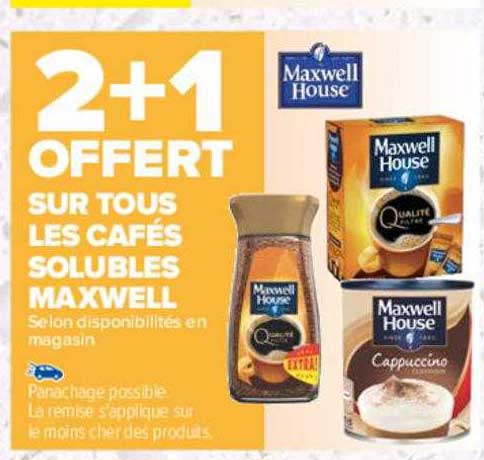 les cafés solubles maxwell