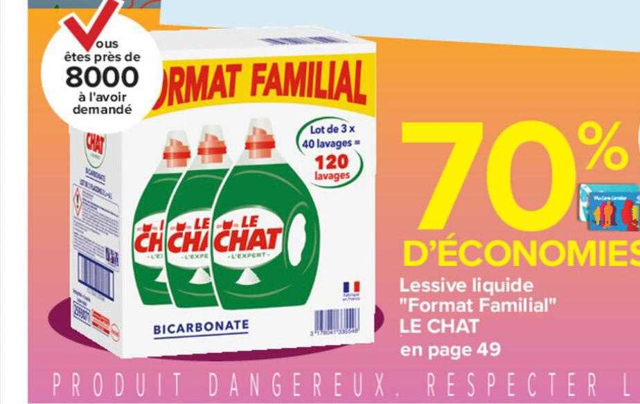 lessive liquide "format familial" le chat