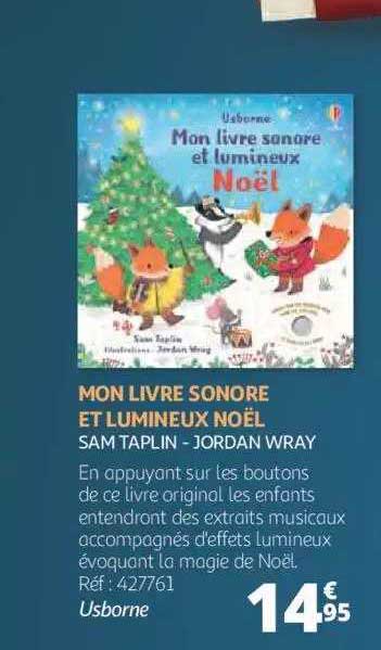 mon livre sonore et lumineux noël - sam taplin - jordan wray
