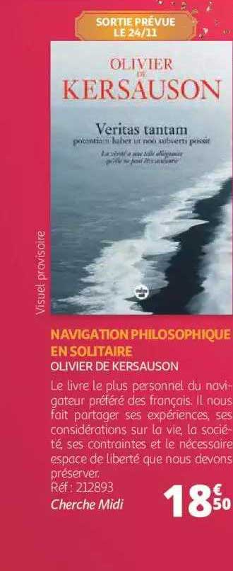 navigation philosophique en solitaire - olivier de kersauson