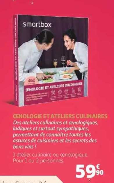 œnologique et ateliers culinaires smartbox
