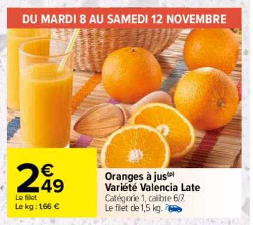 oranges à jus variété valencia late