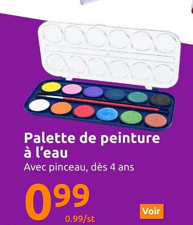 palette de peinture à l'eau