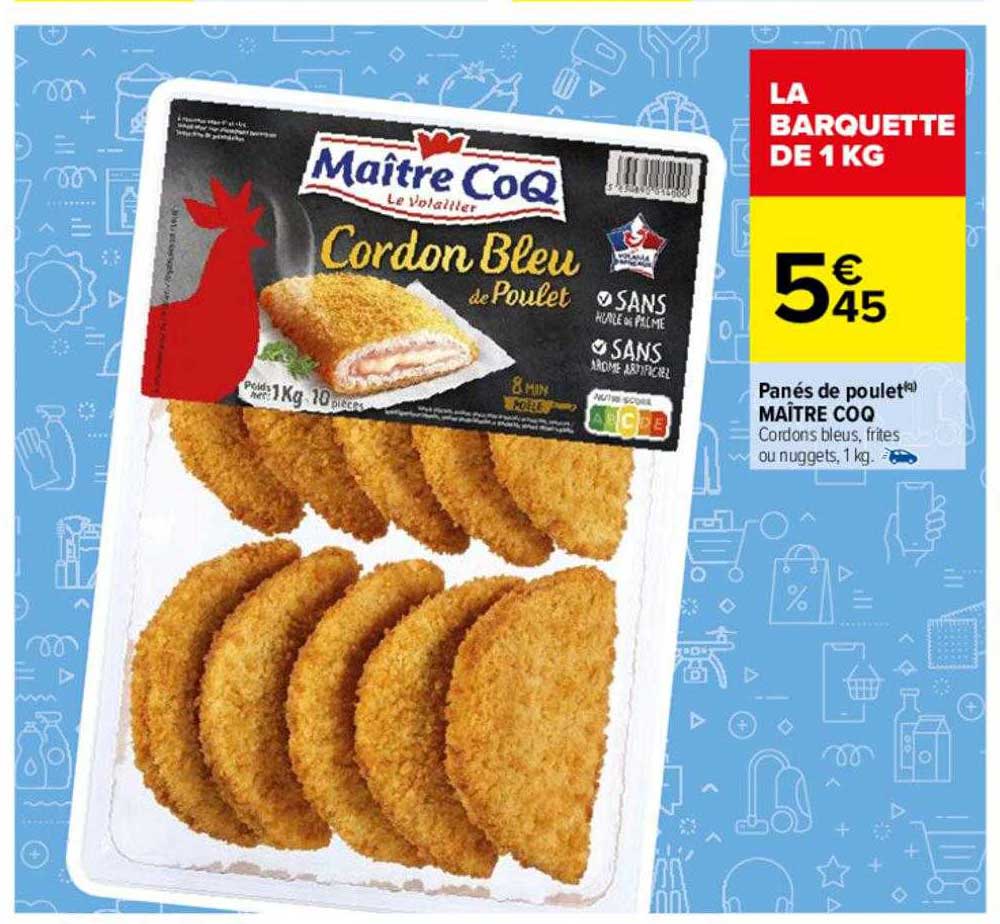 panés de poulet maître coq