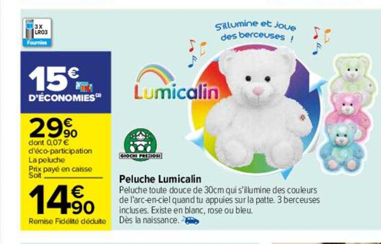 peluche lumicalin giochi preziosi