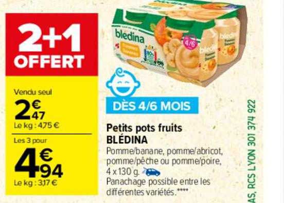 petits pots fruits blédina
