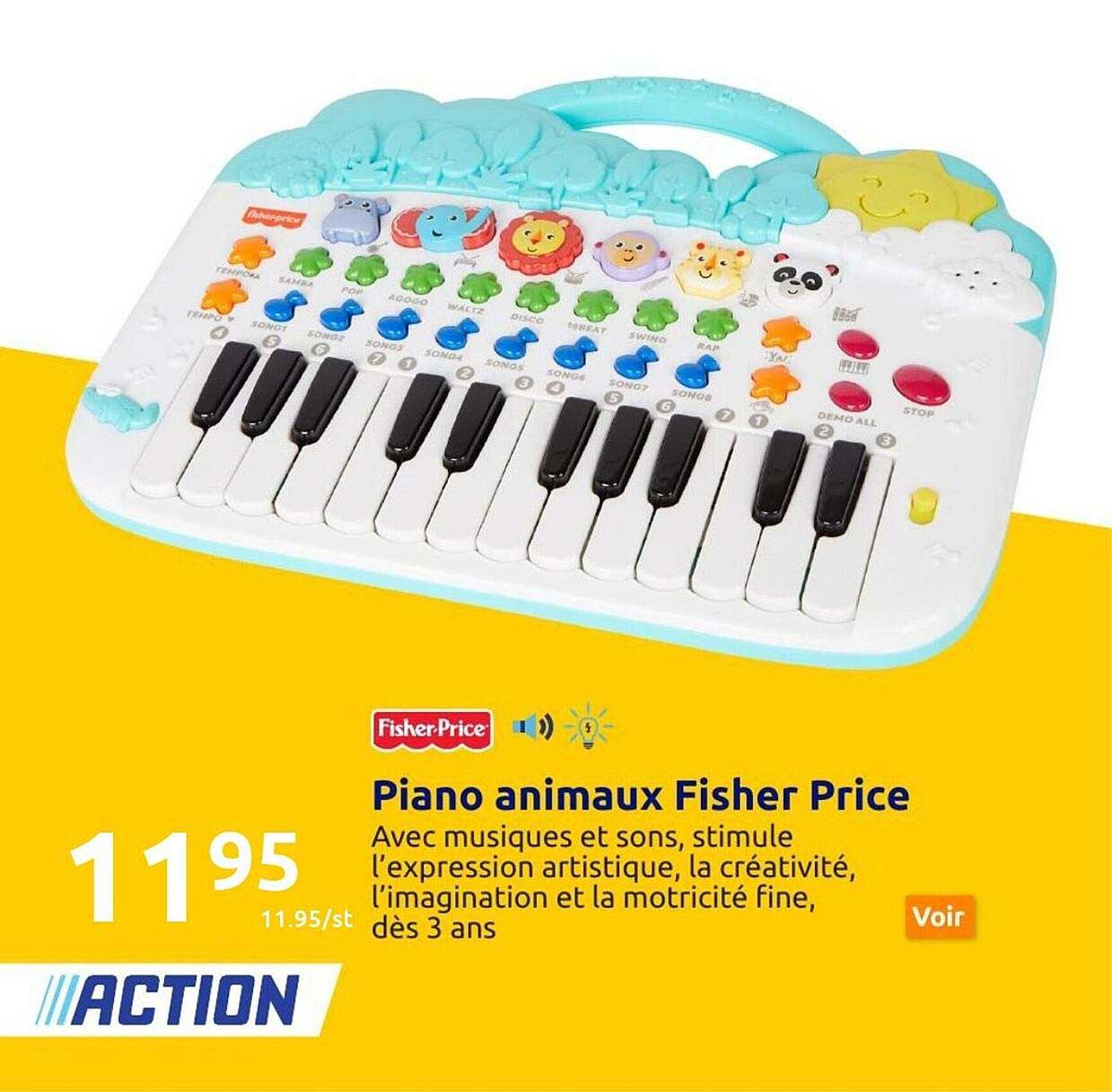 piano animaux fisher price