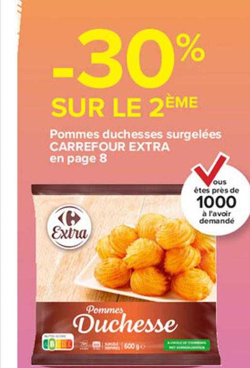 pommes duchesses surgelées carrefour extra