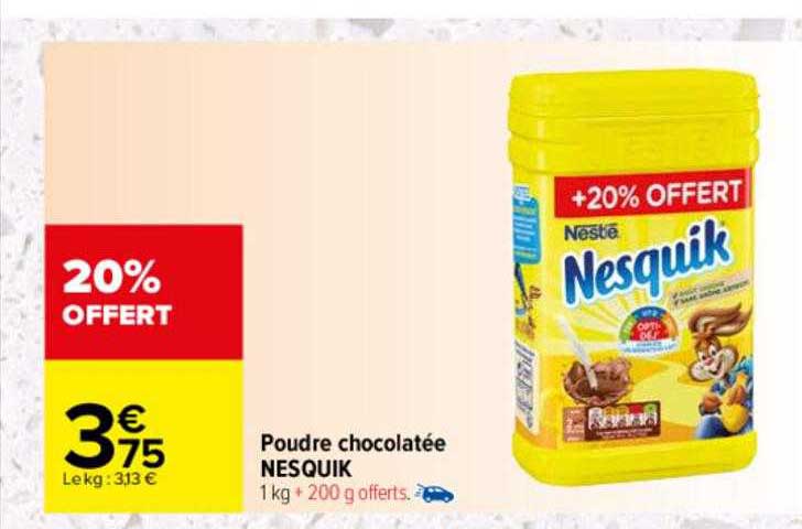 poudre chocolatée nesquik