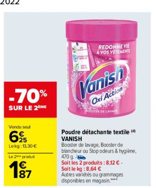 Poudre Détachante Textile Vanish