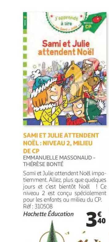 sami et julie attendent noël : niveau 2, milieu de cp - emmanuelle massonaud - thérèse bonté