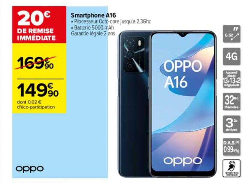 smartphone A16 oppo