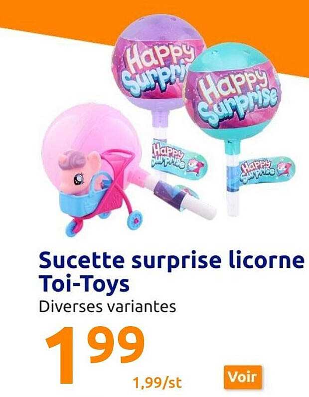 sucette surprise licorne toi-toys