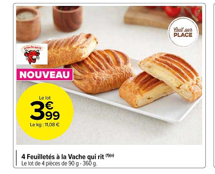 4 feuilletés à la vache qui rit