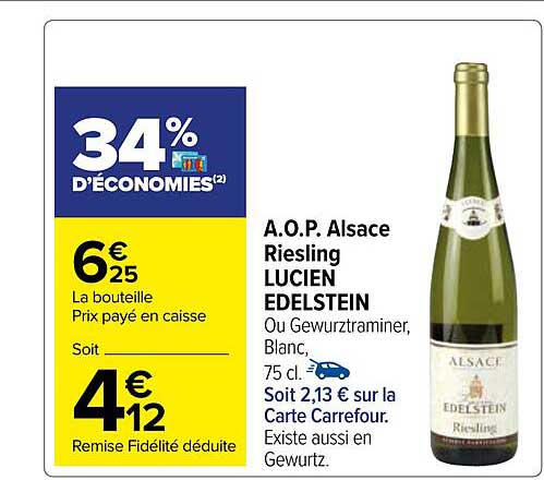 a.o.p. alsace riesling lucien edelstein