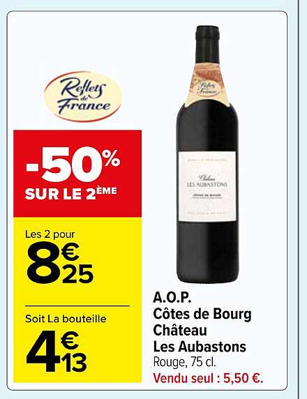 a.o.p. côtes de bourg château les aubastons