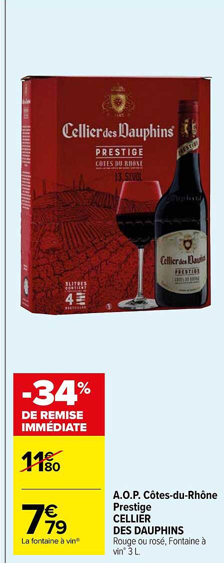 a.o.p. côtes-du-rhône prestige cellier des dauphins