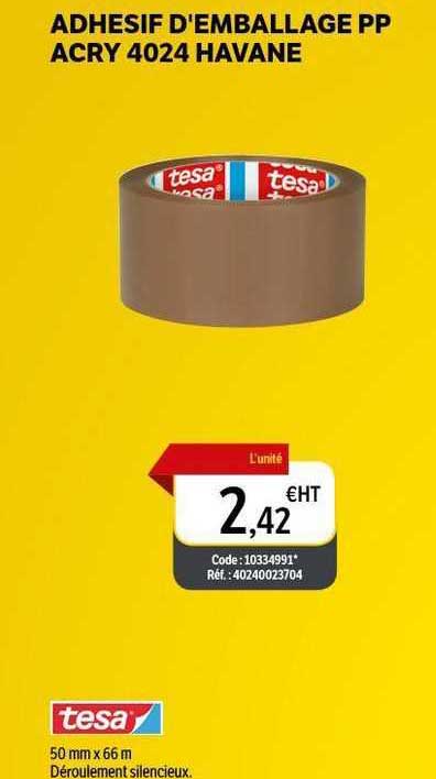 adhésif d'emballage pp acry 4024 havane tesa