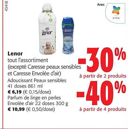 adoucissant peaux sensibles lenor