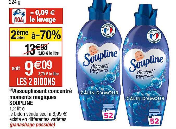 assouplissant concentré moments magiques soupline