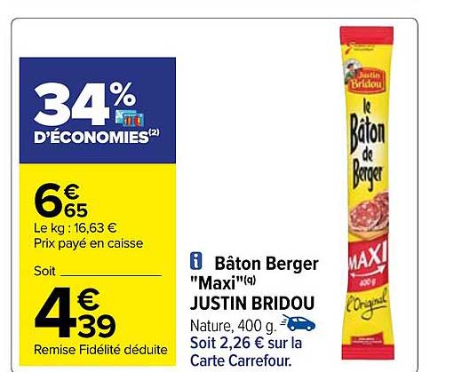 bâton berger "maxi" justin bridou