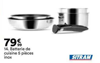 Batterie De Cuisine 5 Pièces Inox Sitram