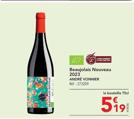 beaujolais nouveau 2023 andré vonnier