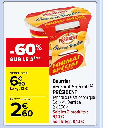 Beurrier «format Spécial» Président