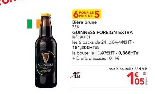 bière brune guinness foreign extra